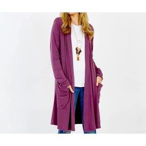 NEW REINE KRIEF microfiber open cardigan in purple